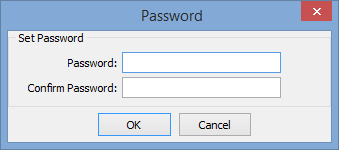 Password window (Online Payments Maintenance - Levels tab)