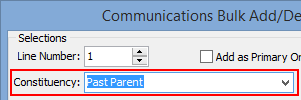 Past parent constituency (Bulk Add)