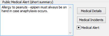 Past Student Maintenance - Medical tab (cut down)