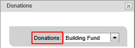 Portal Activity label (donations)