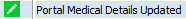 Portal Medical Details Updated task message