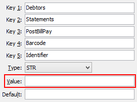 PostBillPayBarcode configuration setting