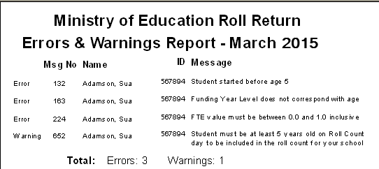 preview - ministry of education roll return errors & warnings report (errors)