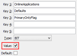 PrimaryOnlyFlag configuration setting