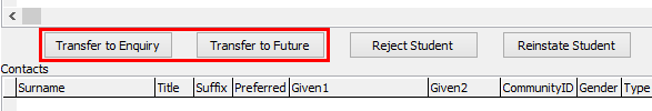 Process Online Application window (buttons highlighted)