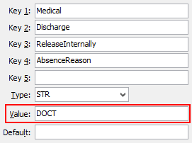 ReleaseInternally-AbsenceReason configuration setting