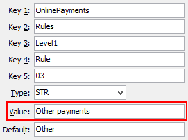 Rule O3 configuration setting