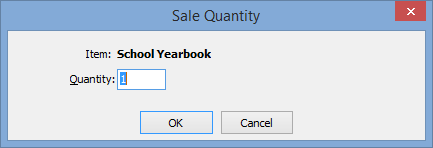 Sale Quantity window