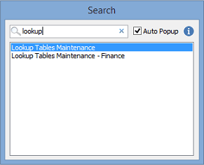 Search window (progressed search)