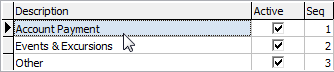 Select Account Payment option (online payments)
