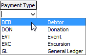 Selecting DEB as online payment method