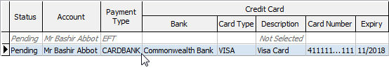 Selecting online payment option (deactivating and deleting)