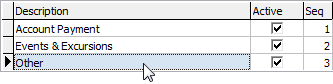 Selecting other payment option (online payments)