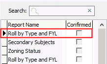 Selecting report to mark as confirmed