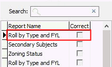 Selecting report to mark as correct