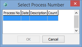 Select Process Number (deleting student report archive)