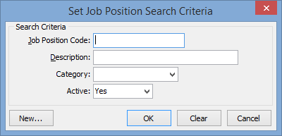 Set Job Position Search Criteria