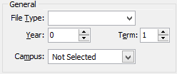 Set Past Student Search Criteria - General area