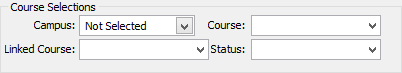 Set Student Reports Search Criteria - Course Selections