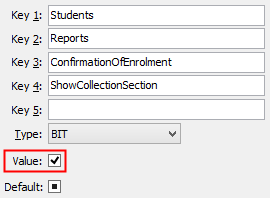 ShowCollectionSection configuration setting