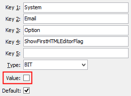 ShowFirstHTMLEditorFlag configuration setting