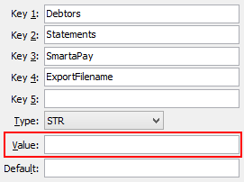 SmartaPayExportFileName configuration setting