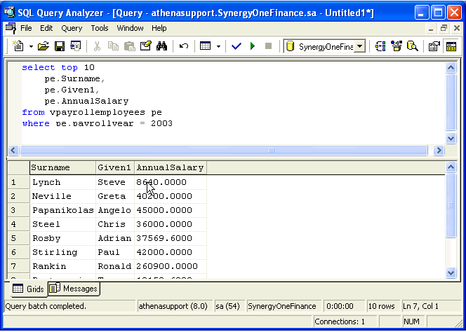 sql_query without encyption