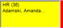 Staff Schedule Maintenance - Schedule tab (red example)