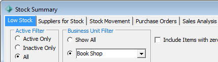 Stock Summary window (cutdown for wn)