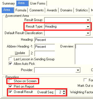 Subject Assessment Maintenance (WAAR average example)