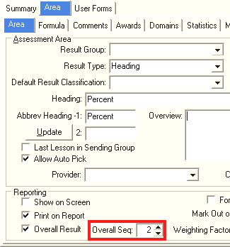 Subject Assessment Maintenance (WAAR average example, Overall Seq)