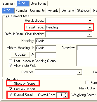 Subject Assessment Maintenance (WAAR grade example)