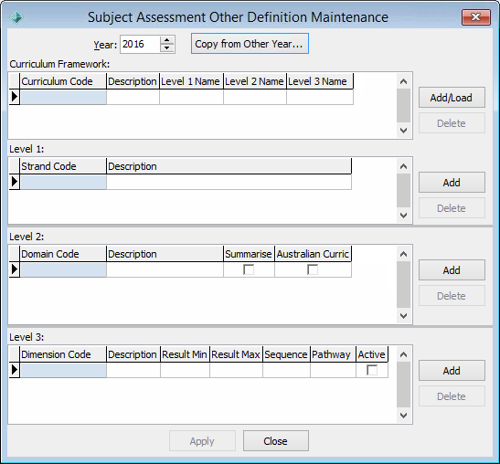 Subject Assessment Other Definition Maintenance window