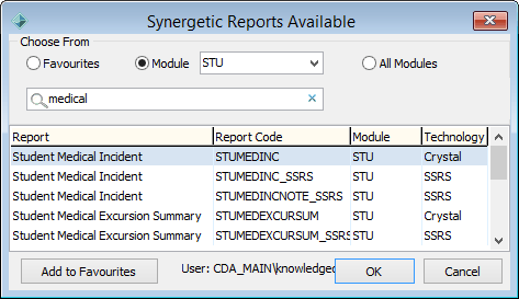 Synergetic Reports Available - medical