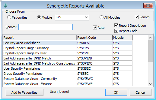 Running system reports