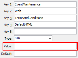 TermsAndConditionsDefaultHTML configuration setting