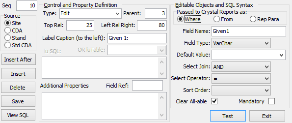 User Form Designer (cut down)