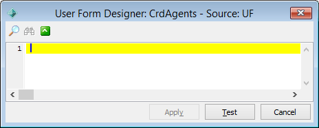 User Form Designer window