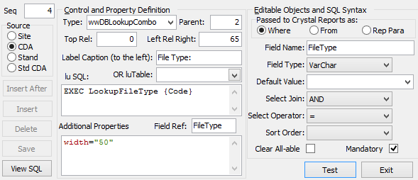 User Form Designer window (cut down)