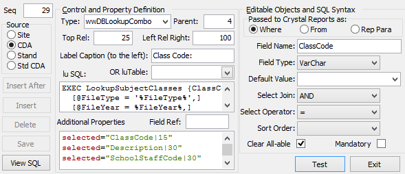 User Form Designer window (cut down)