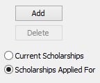 Scholarships applied for flag