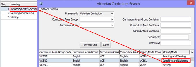 Victorian Curriculum Search window (Stand mode selected).gif